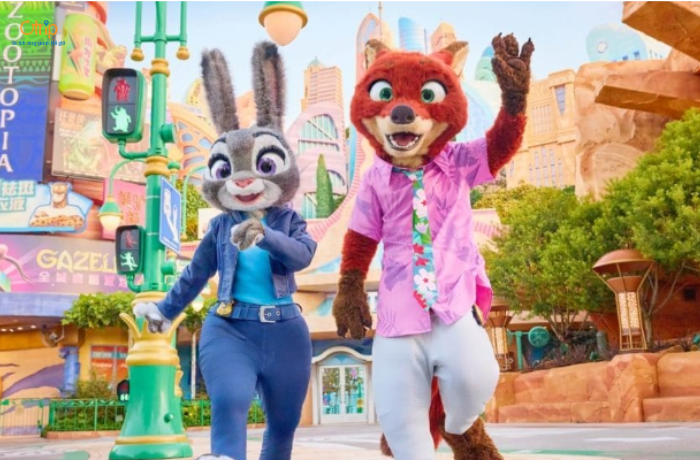 Thỏ và cáo hai nhân vật nổi tiếng ở Zootopia Land