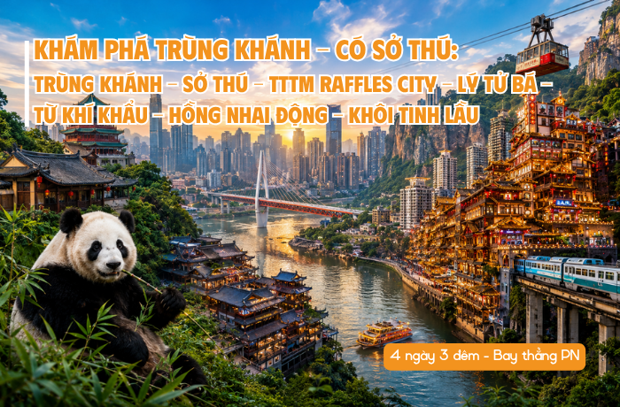 TOUR HÀ NỘI – TRÙNG KHÁNH – SỞ THÚ 4N3Đ BAY THẲNG PN